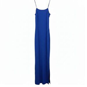 NWOT | Cobalt Blue Spaghetti Strap Maxi Dress | Sexy Side Slit | Size Small